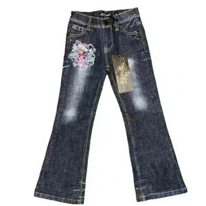 Vintage, retro Ed Hardy Flare Jeans-Girls-NWT